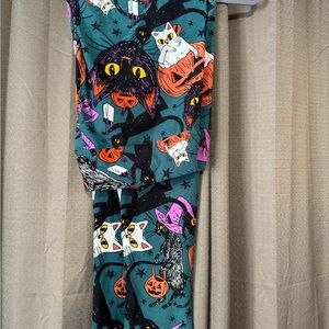 LuLaRoe TC2 Halloween Cats Leggings